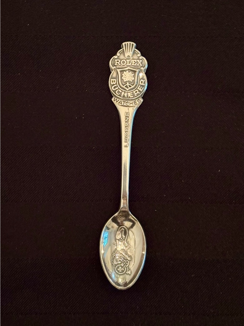 Vintage Rolex Silver Plate Spoon Teaspoon Bucherer Lucerne, Switzerland MCM